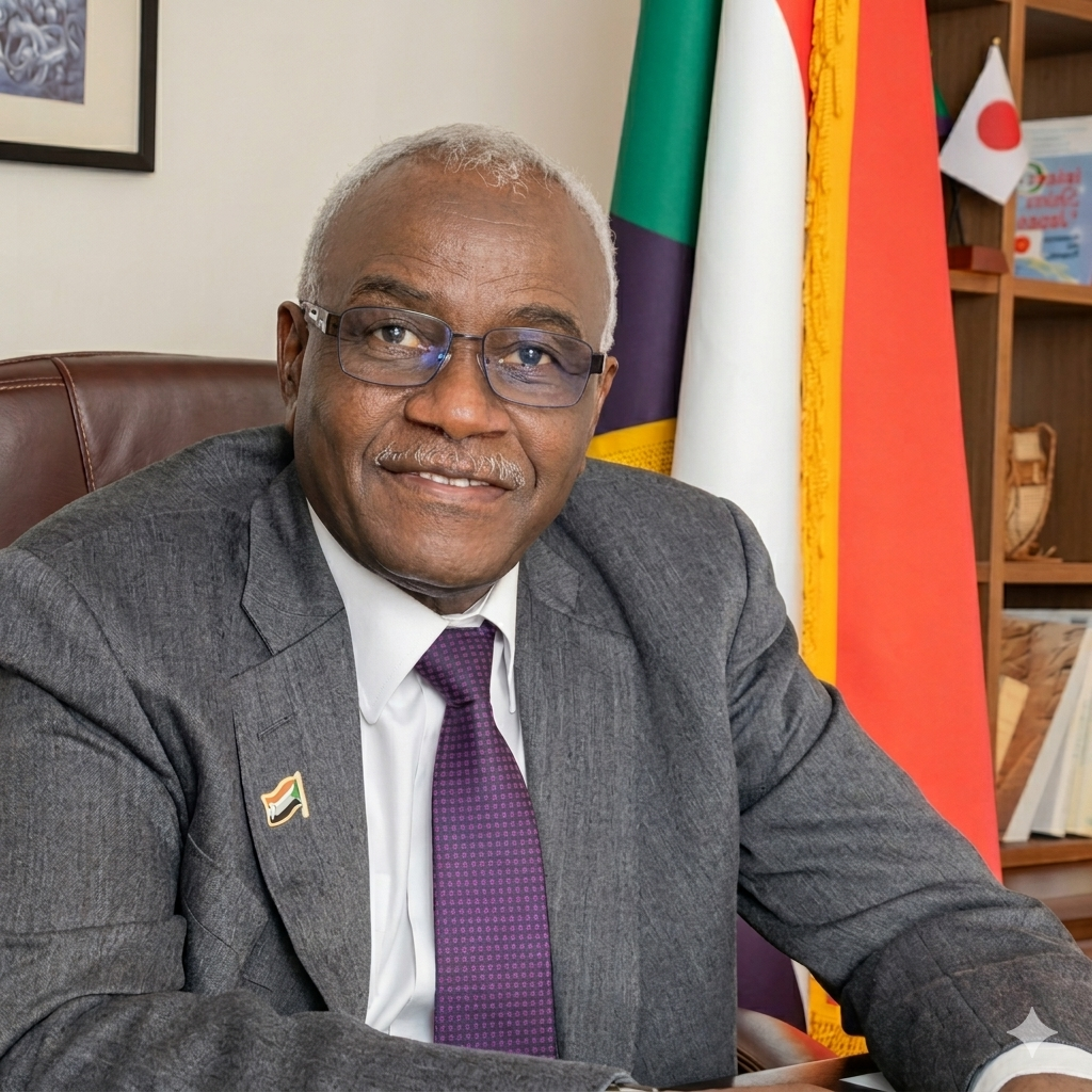 His Excellency Ambassador Al-Rayih Hyduob Ambassador of the Republic of Sudan to Japan